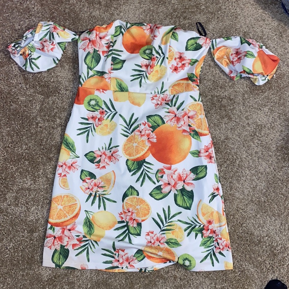 Mini Summer dress, neoprene like quality